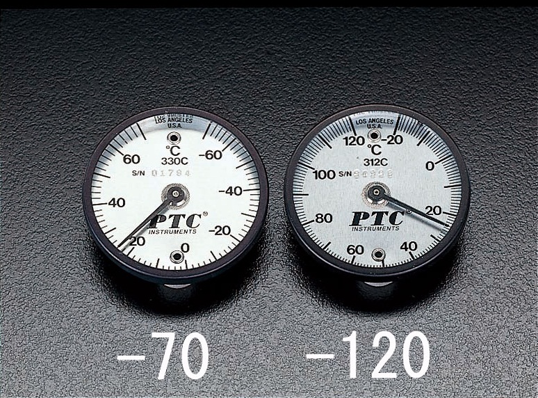 エスコ 0-150℃ 50mm バイメタル式温度計 品番:EA727A-11